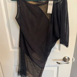 BCBGMaxAzria Black Asymmetrical Dress